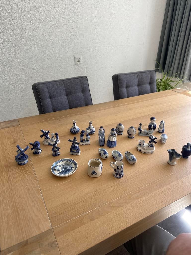 Grote collectie Delfts blauw miniatuur beeldjes, Antiek en Kunst, Antiek | Porselein, Ophalen