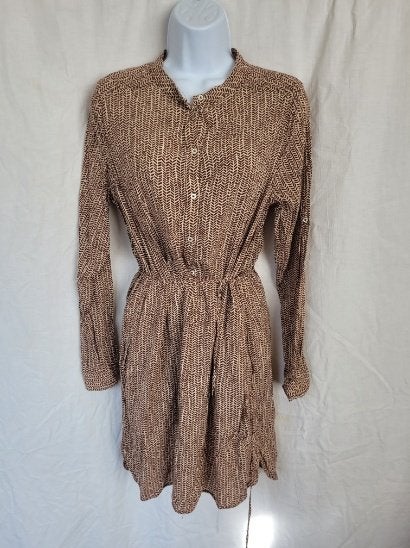 Mooie bruin-beige jurk mt 38 merk Vanilia, Maat 38/40 (M), ., Beige, Ophalen of Verzenden