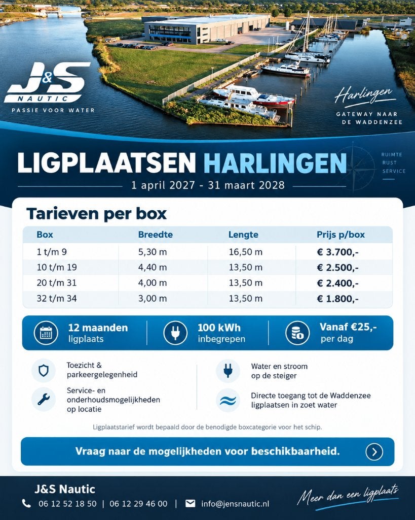 Ligplaatsen Harlingen: Ruime ligplaatsen met service, Herfst, Buiten