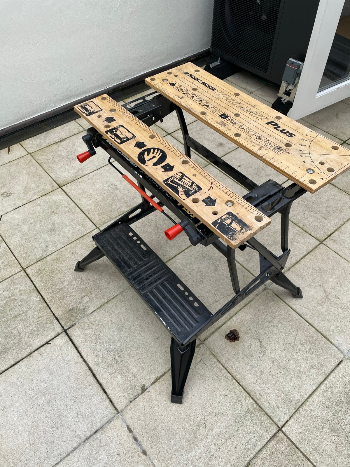 Black & Decker Workmate Plus werkbank met bankschroef, Ophalen, Gebruikt, 70 tot 120 cm, Bankschroef