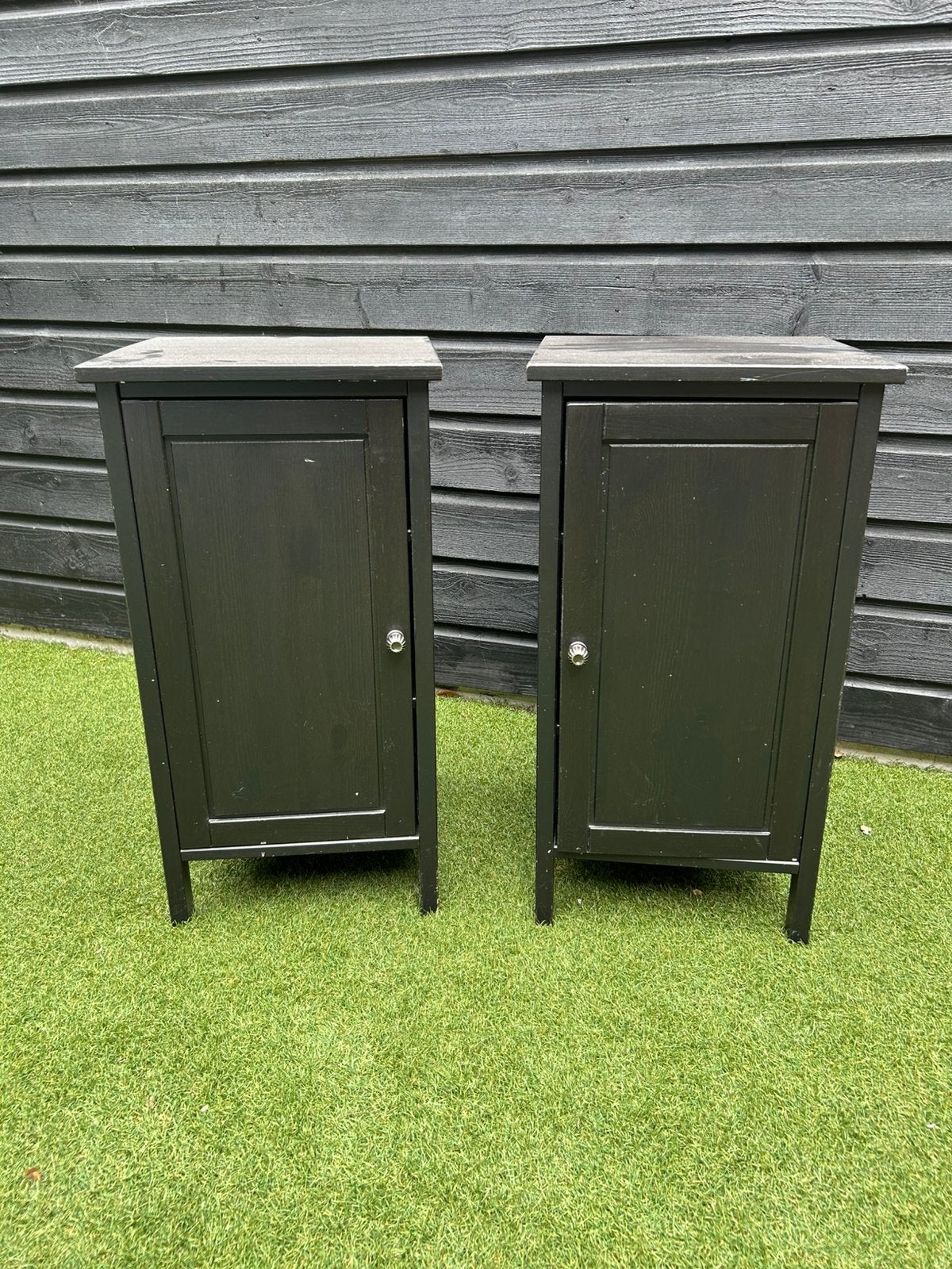 Ikea hemnes nachtkastjes 2 zwart hout, Ophalen, Gebruikt, Minder dan 45 cm, 70 cm of meer