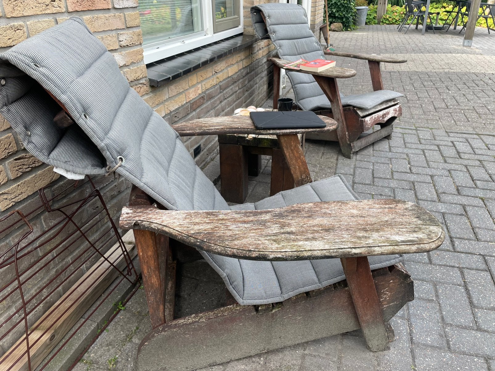 Tuinstoelen, Tuin en Terras, Ophalen, Zo goed als nieuw, Rechthoekig, Hout