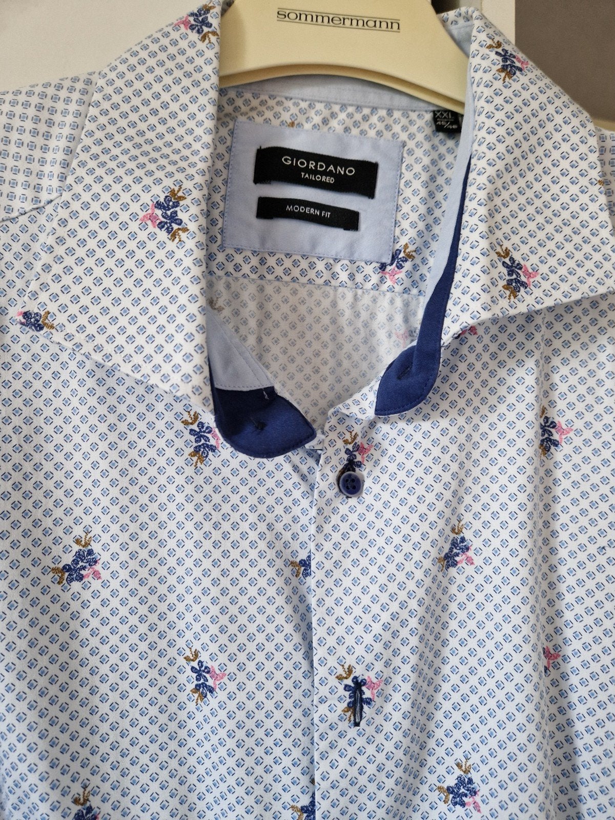 Giordano Modern Fit overhemd met bloemenprint, Meerkleurig, Ophalen of Verzenden, Zo goed als nieuw, Giordano