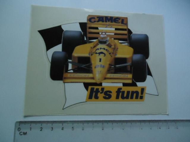 sticker oud Camel F1 Formule 1 senna formula One elf oil f-1, Verzamelen, Verzenden, Zo goed als nieuw, Bedrijf of Vereniging
