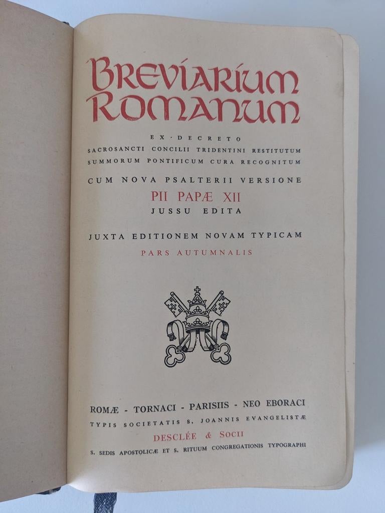 Brevarum Romanum, Romeins Brevier, gebedenboek uit 1961, Ophalen of Verzenden, Desclée & Socii