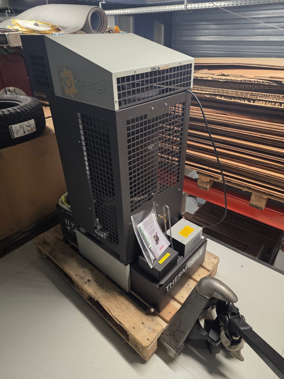 Thermobile 30 kw bio olie kachel afgewerkte olie, Huis en Inrichting, Ophalen, Zo goed als nieuw