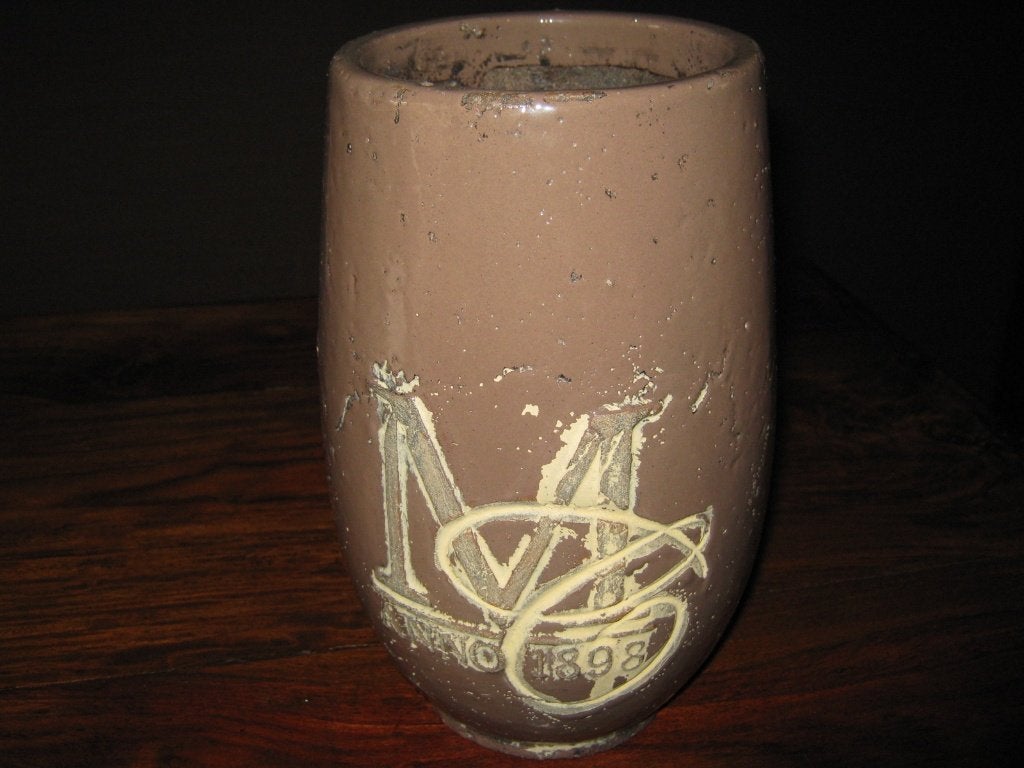 nieuw, bruin aardewerk vaas, doorsnee 13H24cm, Overige kleuren, Aardewerk of Porselein, Nieuw, Ophalen of Verzenden