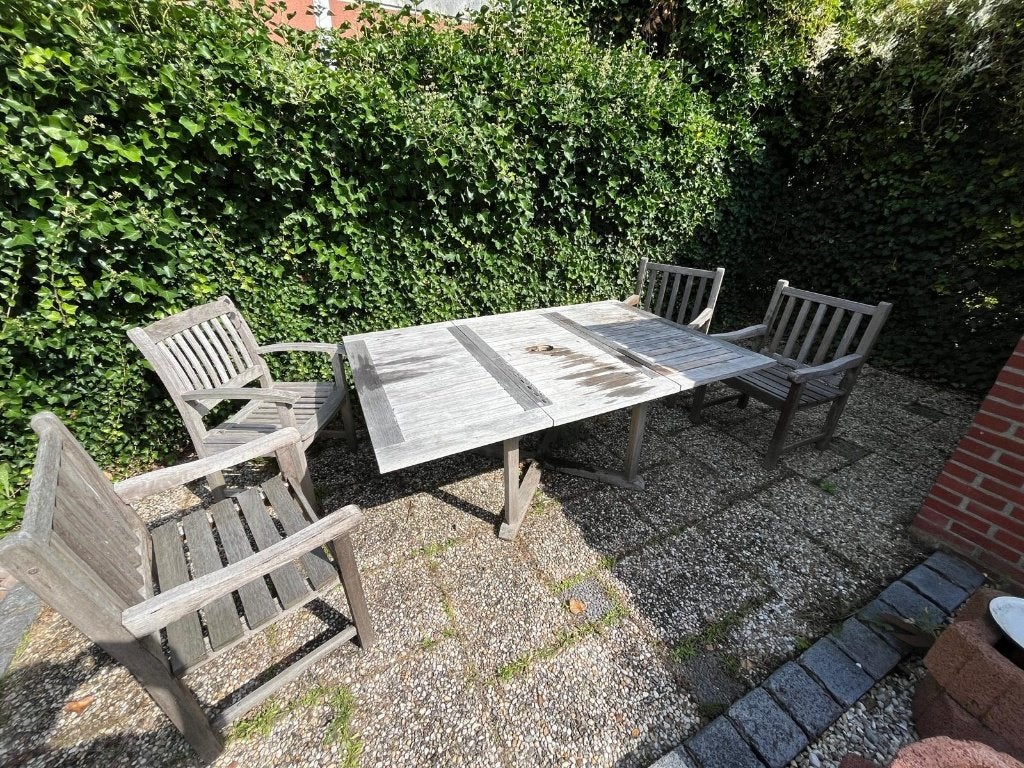 Hardhouten tuinset, Ophalen, 4 zitplaatsen, Gebruikt, Hardhout