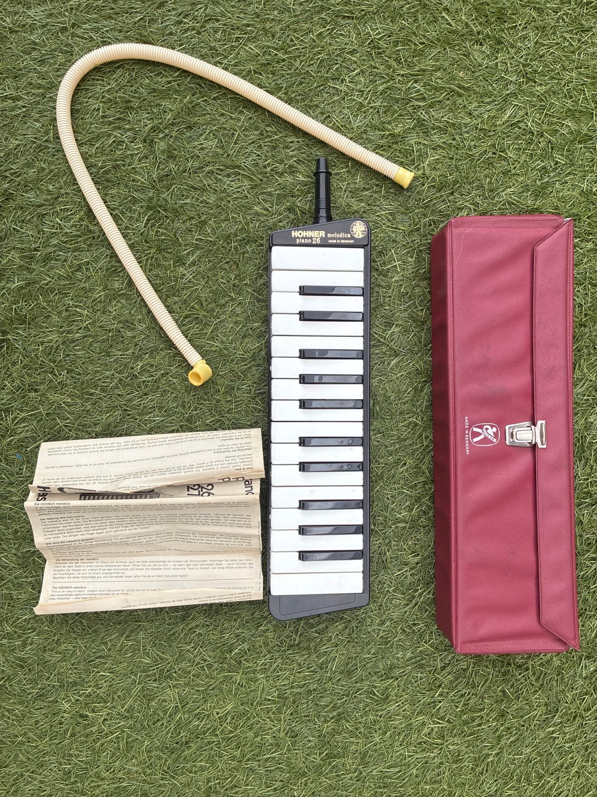 Hohner Melodica Piano 26 met koffer en mondstuk, Ophalen of Verzenden, Gebruikt, Houtblazer, Met koffer of draagtas