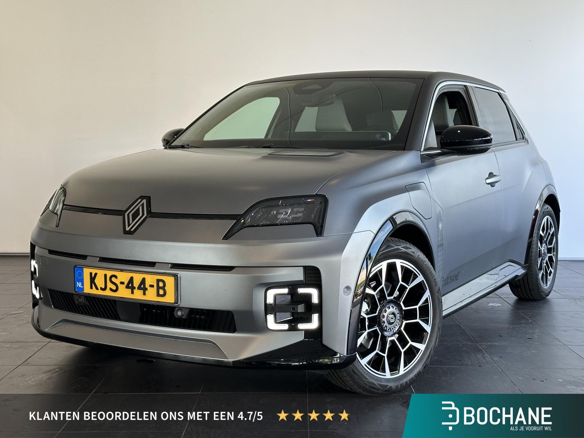 Renault 5 comfort range Roland-Garros 52 kWh | DEMO | PACK H, Leder en Stof, 31 min, Origineel Nederlands, Blauw