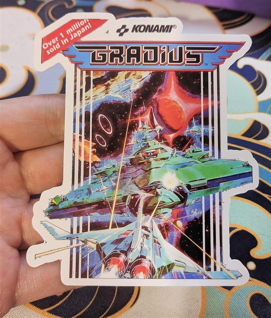 GRADIUS Retro Konami MSX Spel Vinyl Sticker, Ophalen of Verzenden, Nieuw, Bedrijf of Vereniging