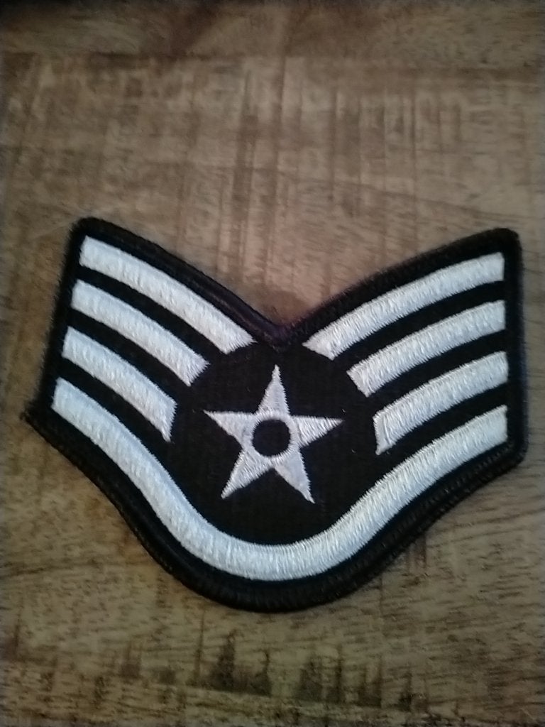US Air Force Technical Sergeant E-6 rang , enkel, Verzenden, Luchtmacht, Amerika, Embleem of Badge