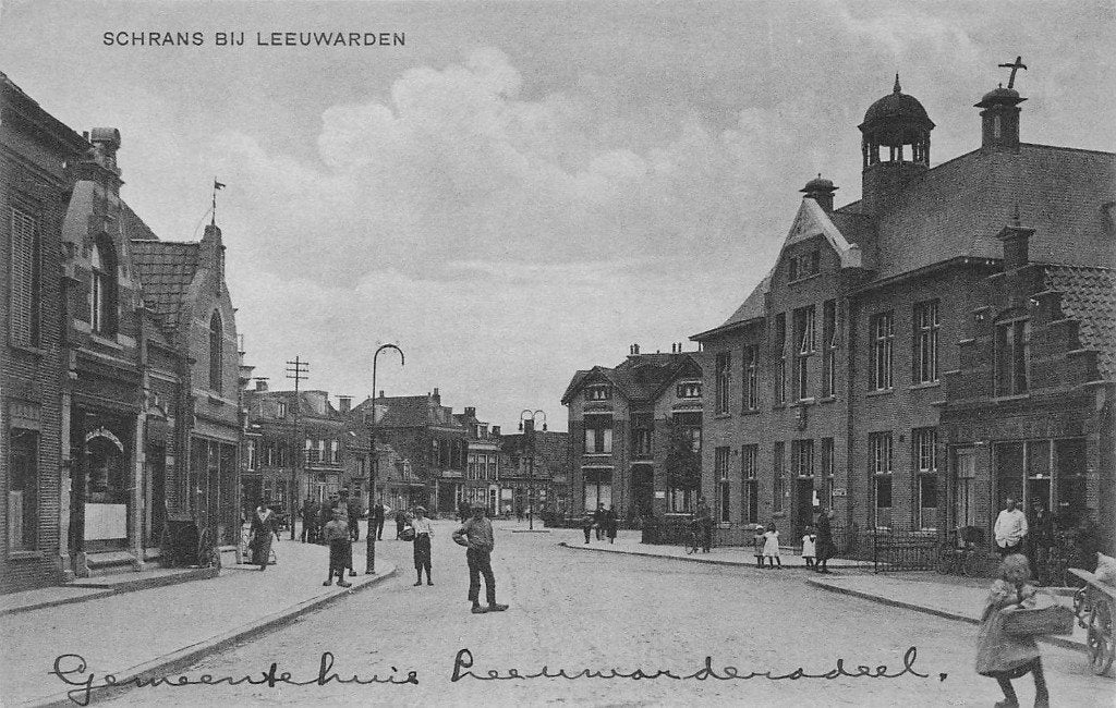 Leeuwarden - Schrans (geanimeerd)  FRAAI, Ophalen of Verzenden, Voor 1920, Ongelopen, Friesland