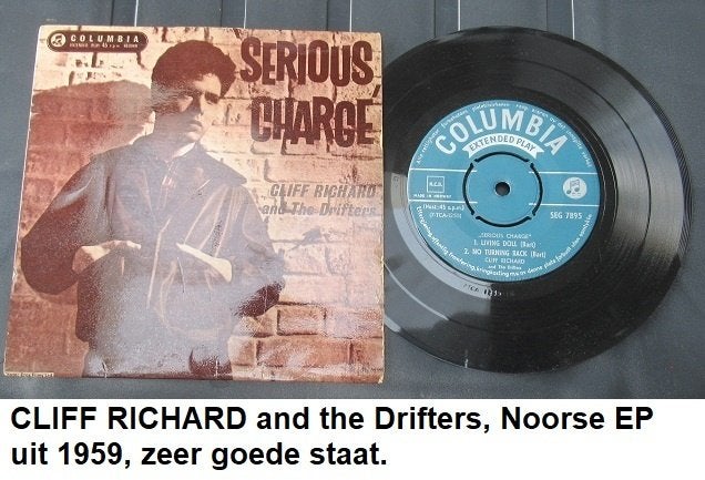CLIFF RICHARD & the DRIFTERS, NOORSE EP uit 1959, Voor 1960, 7 inch, Overige soorten, Ophalen of Verzenden