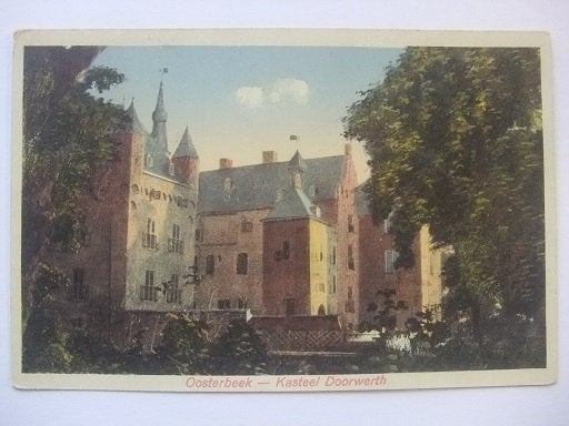 Q42 Oosterbeek kasteel Doorwerth - 1928, Verzenden, 1920 tot 1940, Gelopen, Gelderland