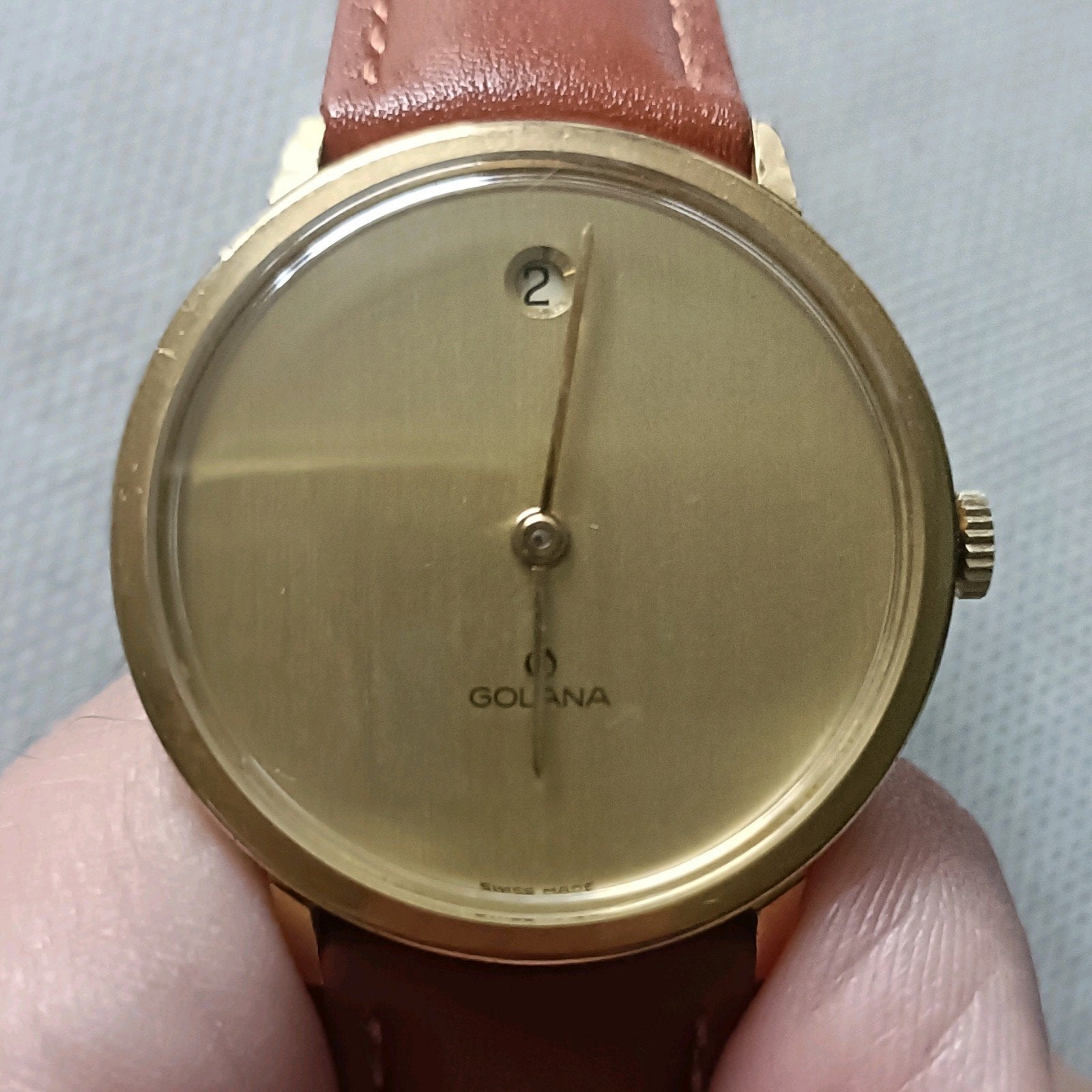 Prachtige Vintage Golana "Cyclops Eye" – Handopwinder –, Ophalen of Verzenden, Staal, Overige merken, 1960 of later