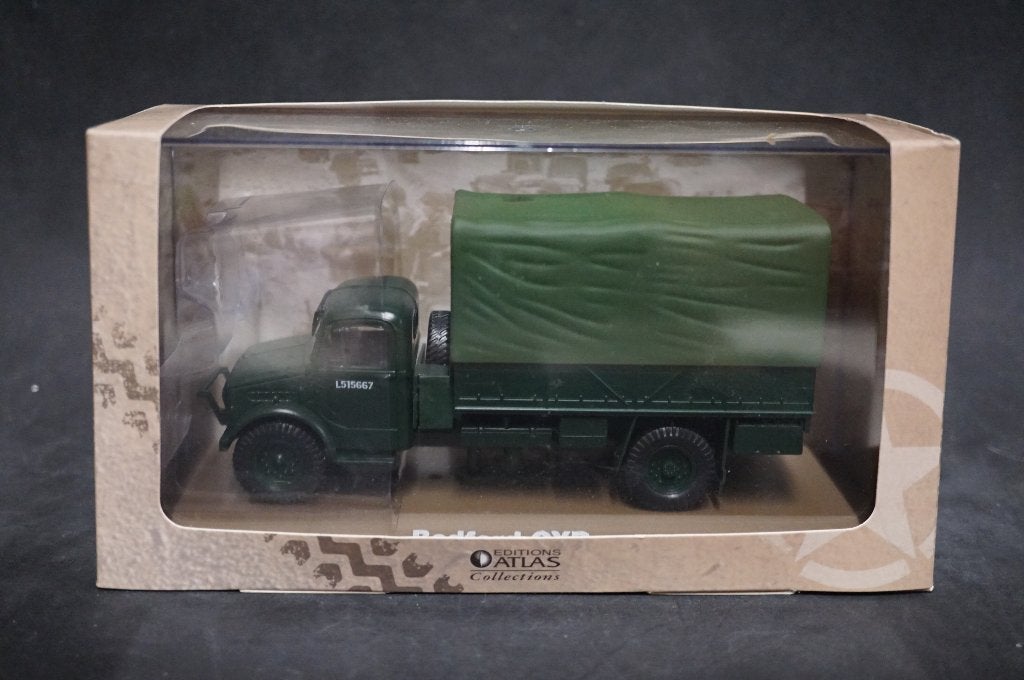 Atlas Bedford militaire truck - 1/43 - TOP, Ophalen of Verzenden, Zo goed als nieuw, Bus of Vrachtwagen, Overige merken