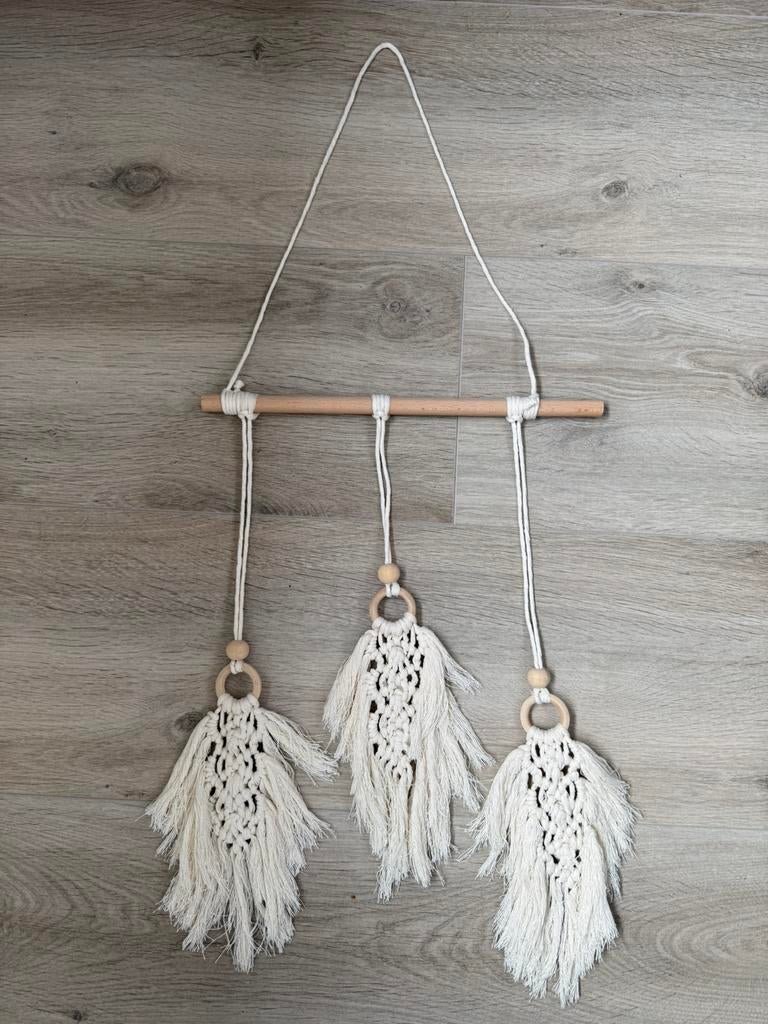 Macrame wanddecoratie touw beige, Ophalen of Verzenden, Zo goed als nieuw
