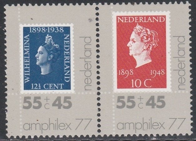 Nederland 1977 1139a/1140a Amphilex-paar, Postfris, Ophalen of Verzenden, Na 1940, Postfris