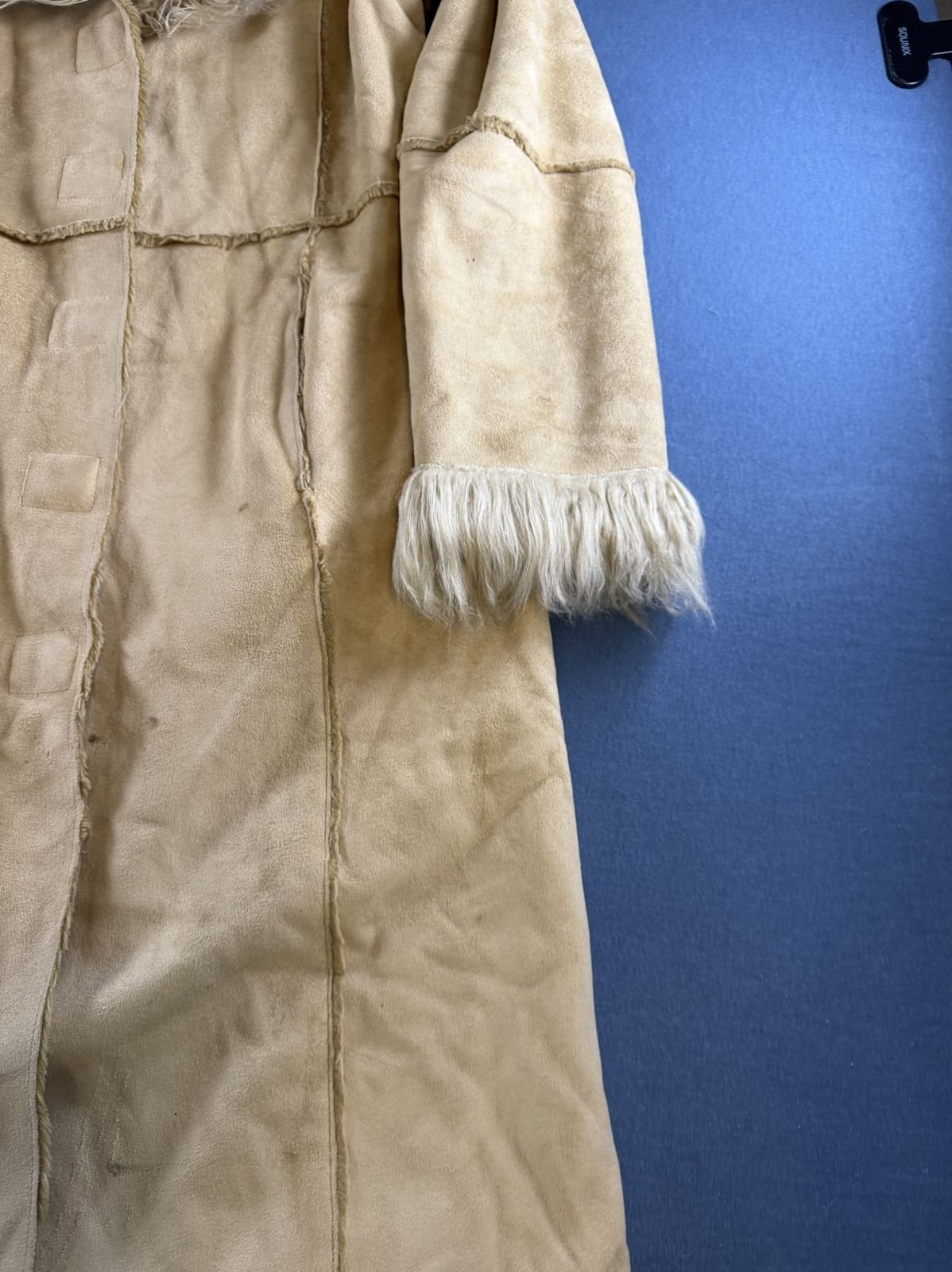 Beige lammy jas (teddy-mantel / Afghaanse coat), Vintage, Bayline Vintage Trading, Verzenden, Beige, Maat 42/44 (L)