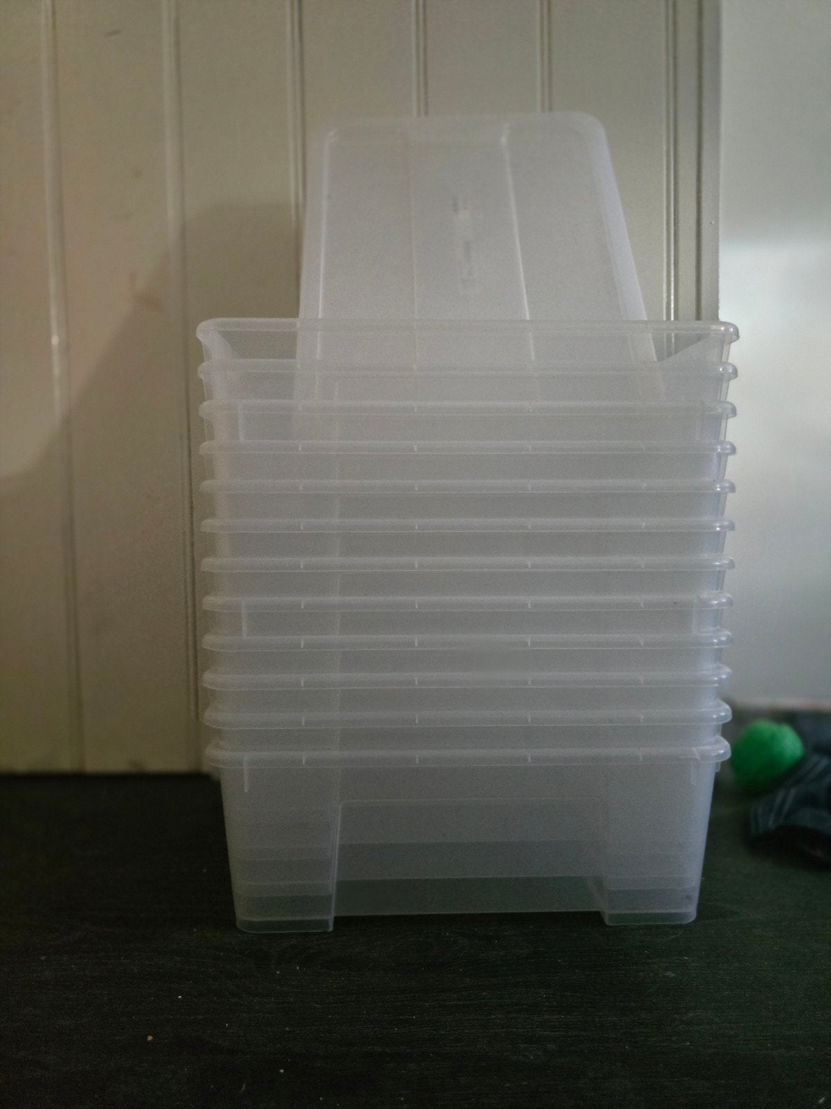 12 IKEA SAMLA opbergboxen met deksel - 11 liter, Huis en Inrichting, Ophalen of Verzenden, Gebruikt, Kunststof