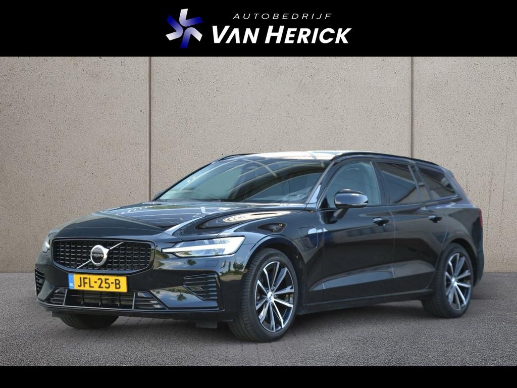 Volvo V60 2.0 T6 Plug-in hybrid AWD Plus Dark | Leder | Trek, Auto's, Volvo, Automaat, 4 cilinders, Zwart, Vierwielaandrijving