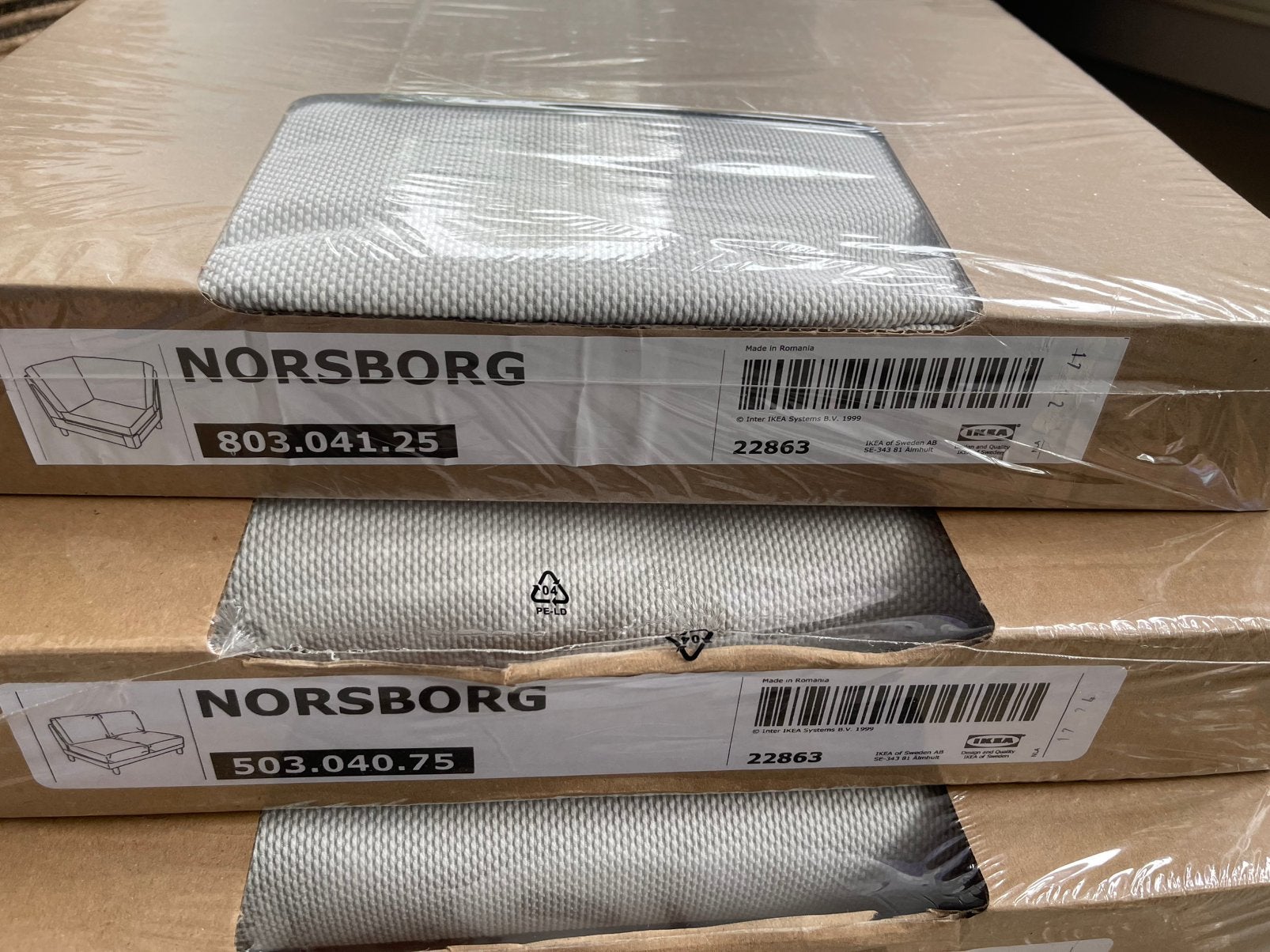 3x Hoezen ikea Norsborg nieuw wit en hoekelement hoes, Ophalen of Verzenden