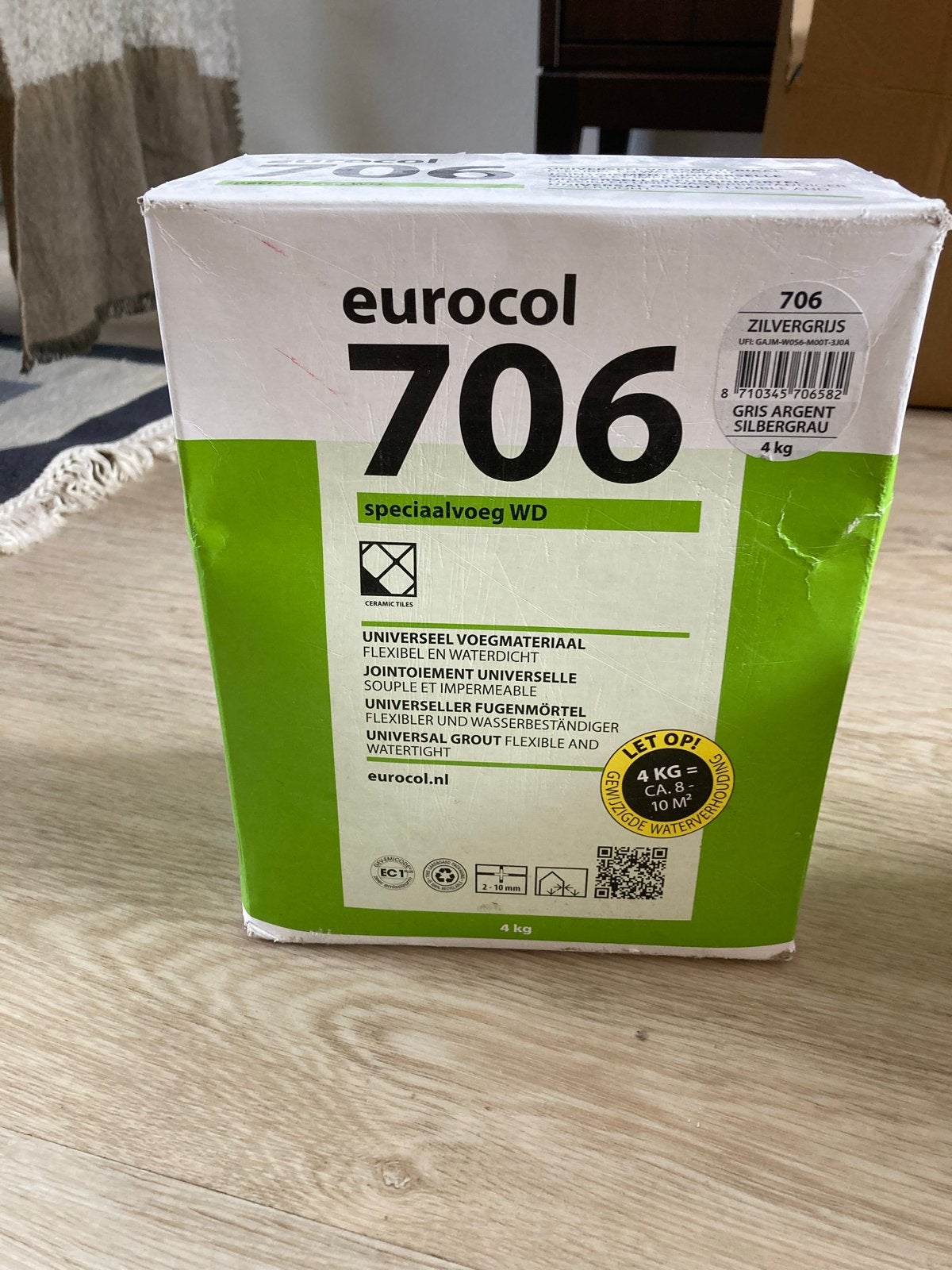 Eurocol 706 zilvergrijs en 685 afdichtpasta, Overige typen, Nieuw, 10 m² of meer, Overige materialen