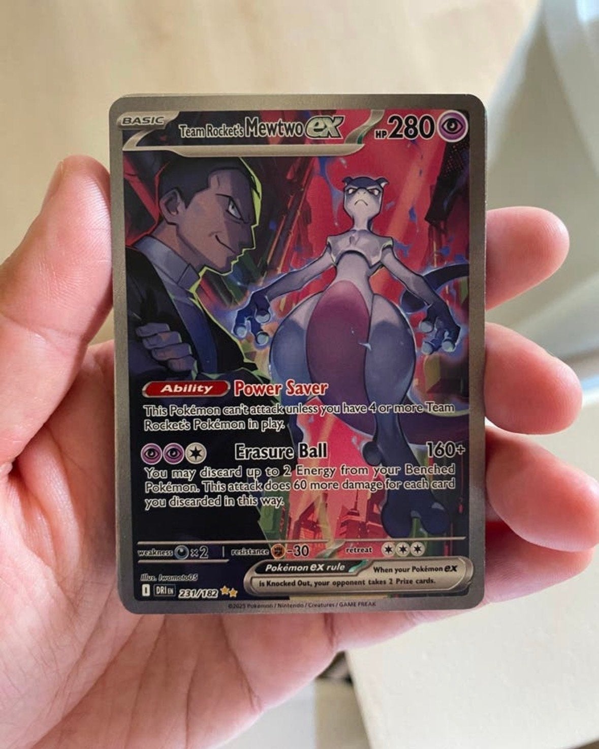 Team Rocket's Mewtwo EX  -mint, Ophalen of Verzenden, Nieuw, Losse kaart