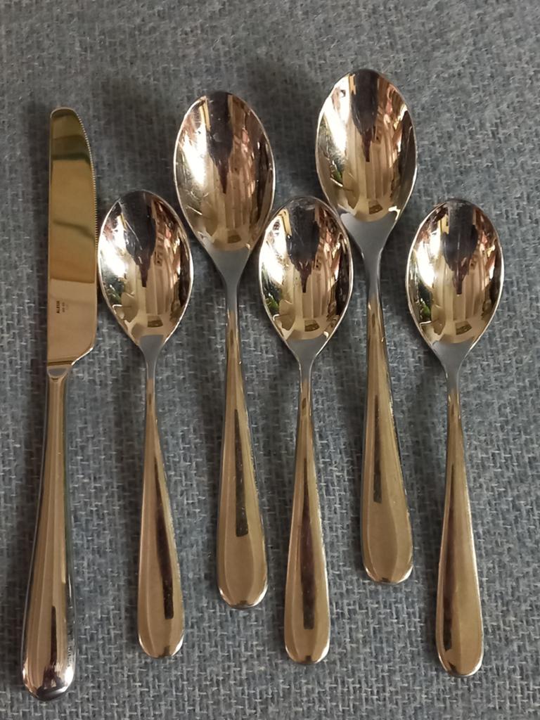 Alessi Nuovo Milano Bestekset - 1 mes en 5 lepels, Antiek en Kunst, Ophalen of Verzenden
