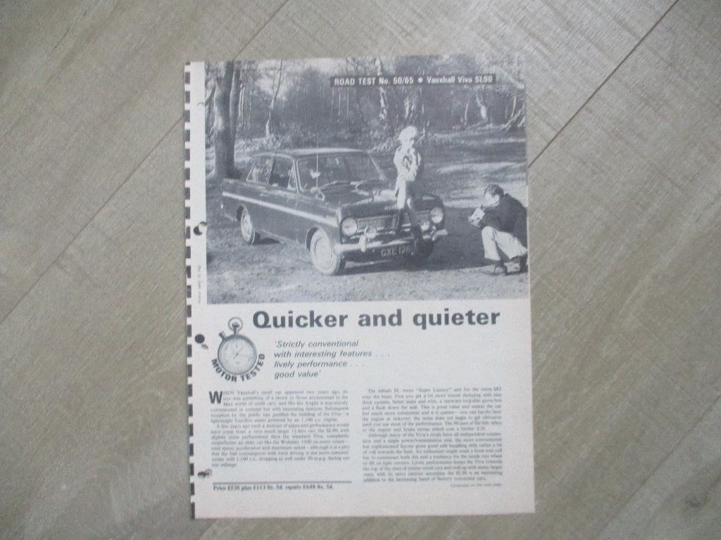Vauxhall  VIVA 1967  Roadtest  --   SALE !!, Ophalen of Verzenden