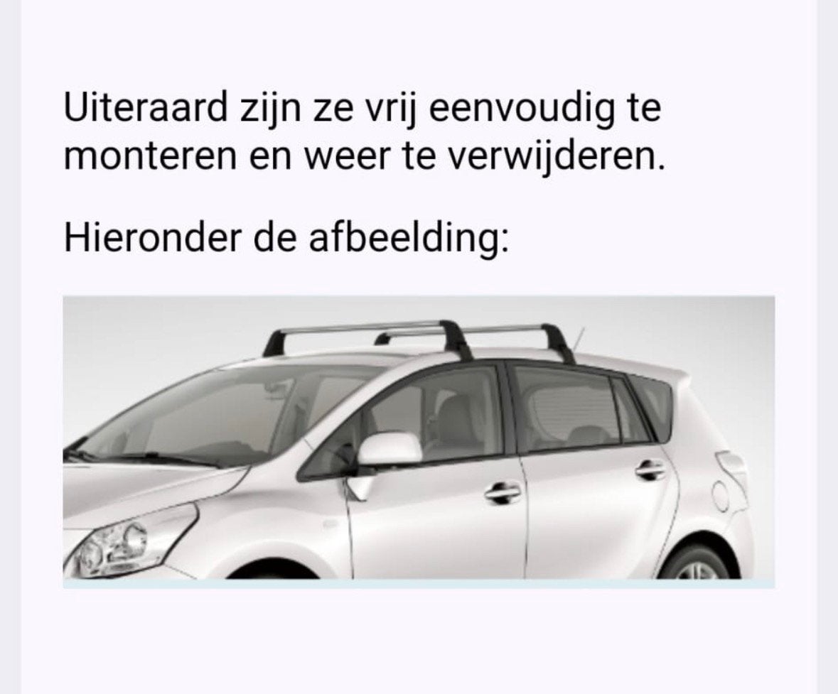 Dakdragers toyota verso 2009-2018, Ophalen, Zo goed als nieuw