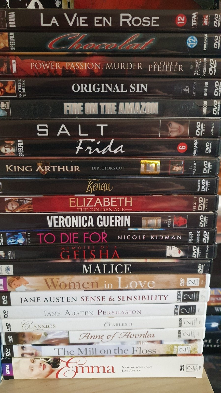 Partij van 21 DVD's met sterke vrouwelijke hoofdrollen, Cd's en Dvd's, Ophalen of Verzenden
