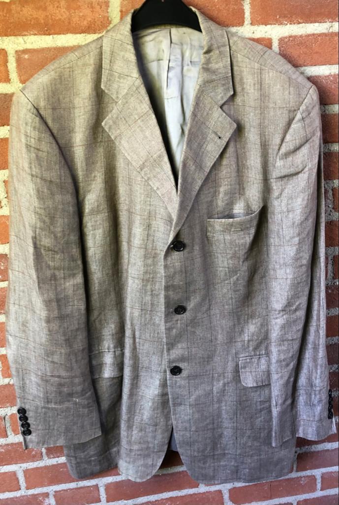 ZGAN Strellson Linnen Blazer Beige Mt 54 (L), Ophalen of Verzenden, Zo goed als nieuw, Maat 52/54 (L), Beige