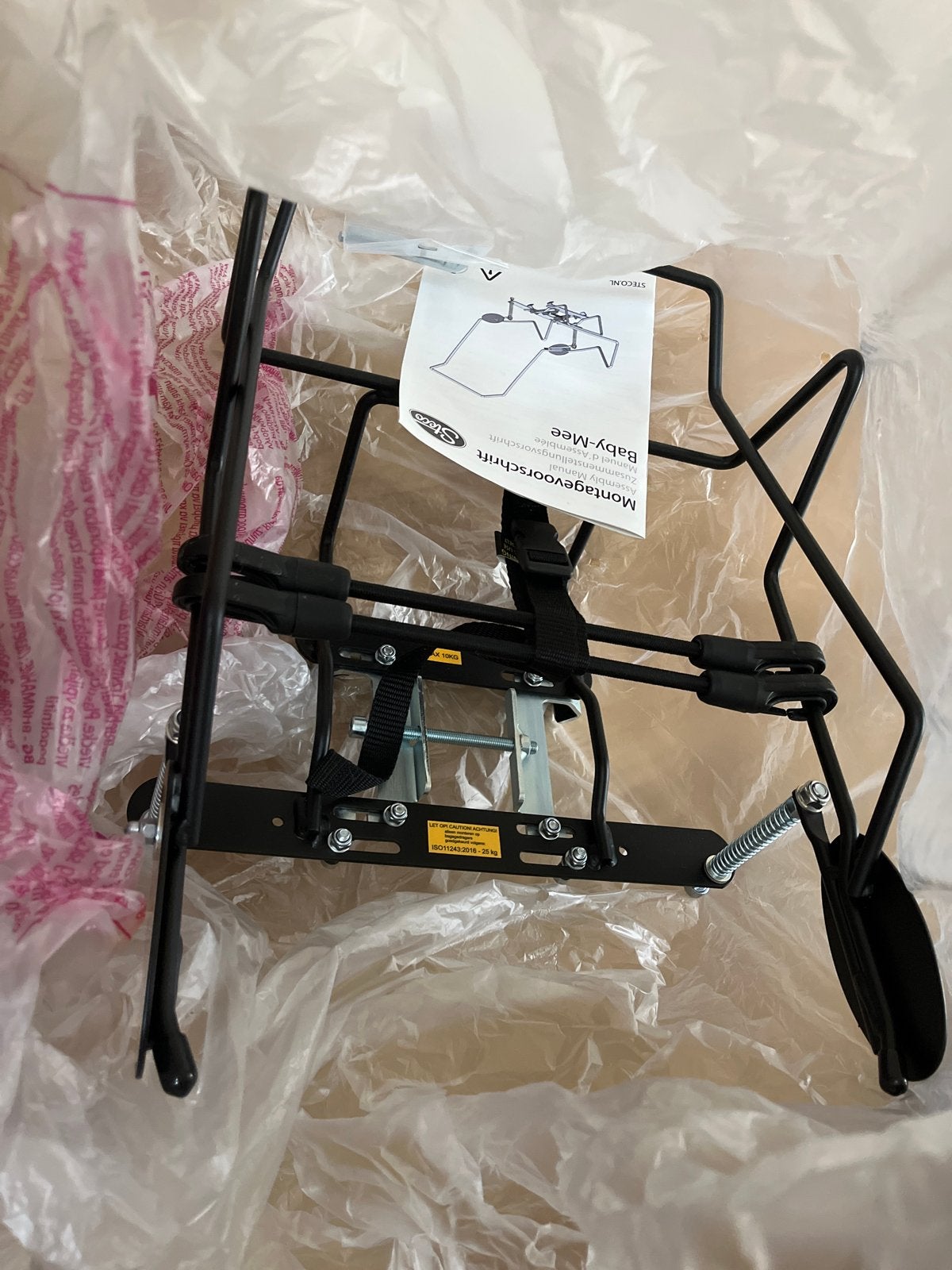 Steco Baby-Mee fietsdrager voor Maxi-Cosi (nieuw), Ophalen of Verzenden, Nieuw, 0 t/m 10 kg, Achterzitje