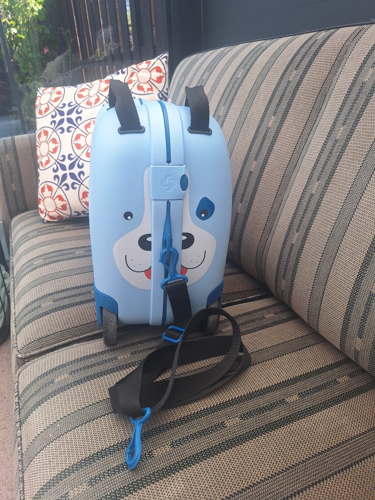 Samsonite dreamrider kinderkoffer, Ophalen, Blauw, 30 cm of meer, Wieltjes