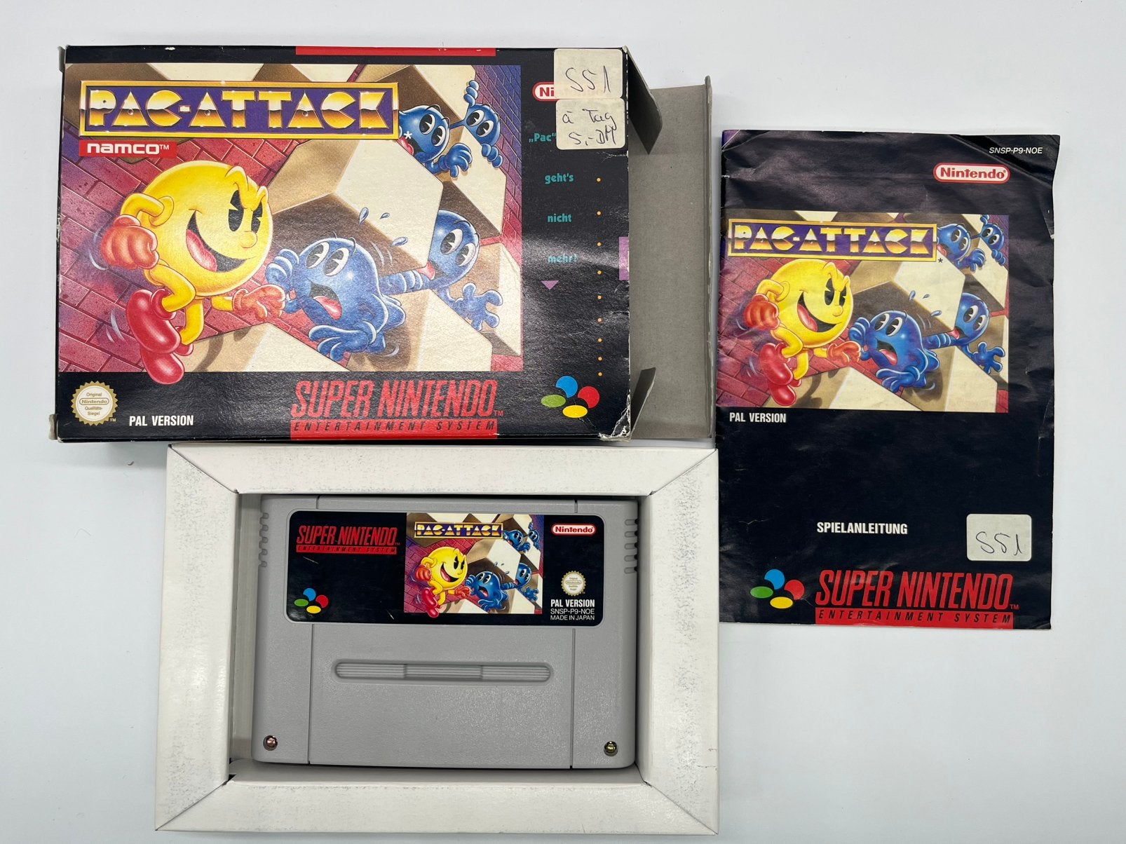 Pac-Attack Super Nintendo SNES (PAL-NOE) CIB, Avontuur en Actie, 1 speler, Ophalen of Verzenden, Zo goed als nieuw