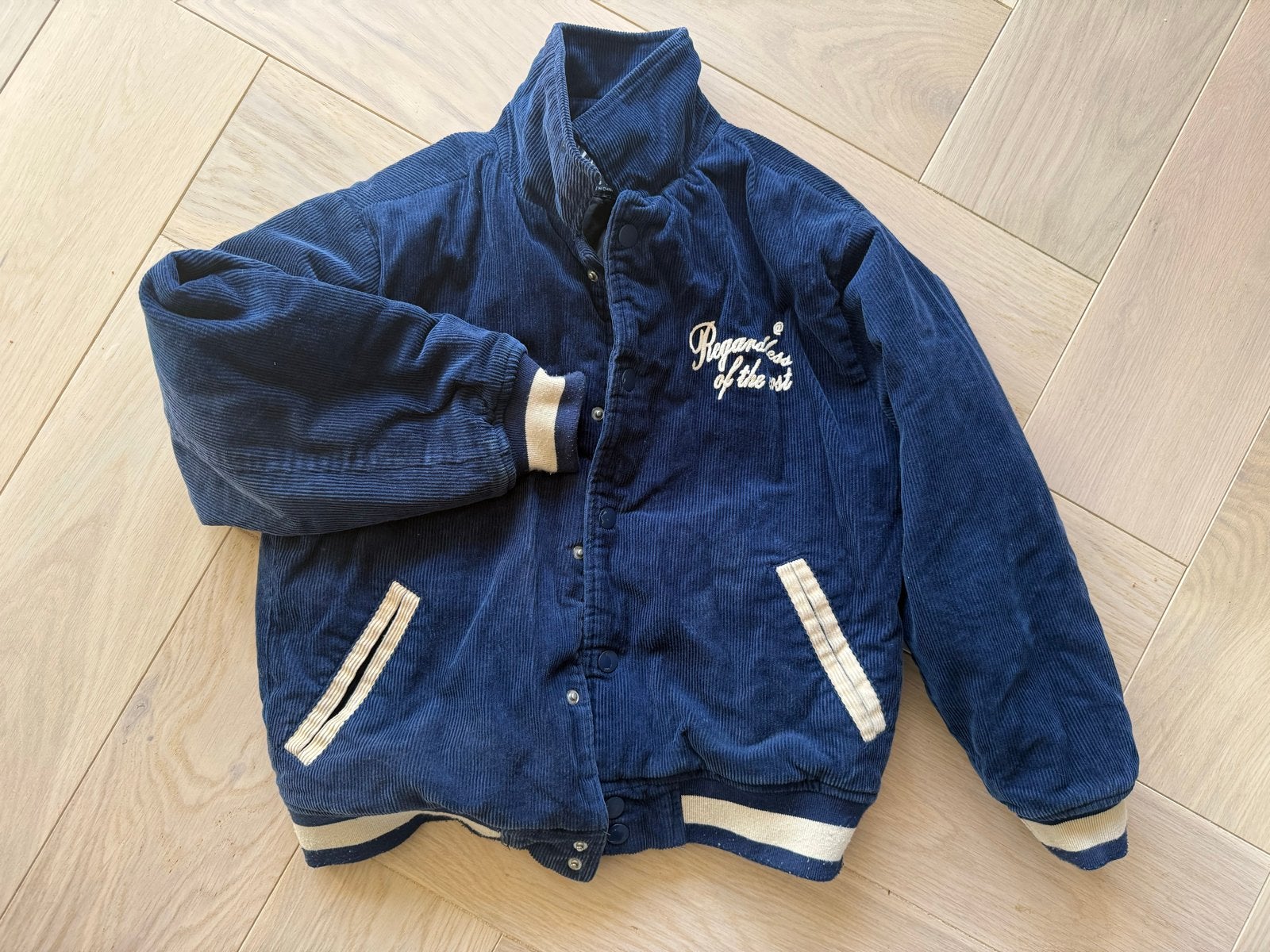 Zara Corduroy Bomberjack - maat 7/8, Ophalen, Zo goed als nieuw, Overige maten, Blauw