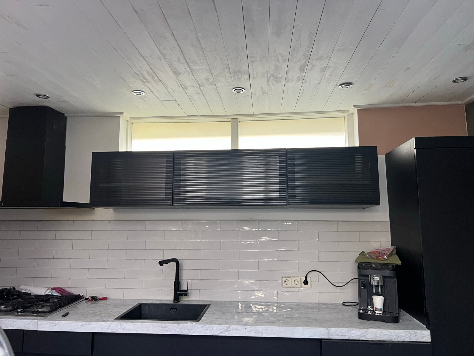Set van 3 IKEA Hejsta METOD kasten met rietglas, Ophalen, Gebruikt