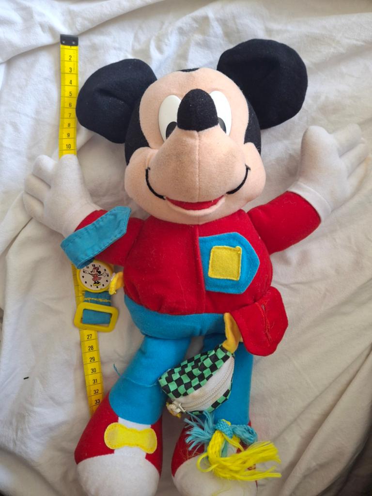 Mickey Mouse ontdek stoffen pop, Verzamelen, Ophalen of Verzenden, Mickey Mouse, Gebruikt, Beeldje of Figuurtje