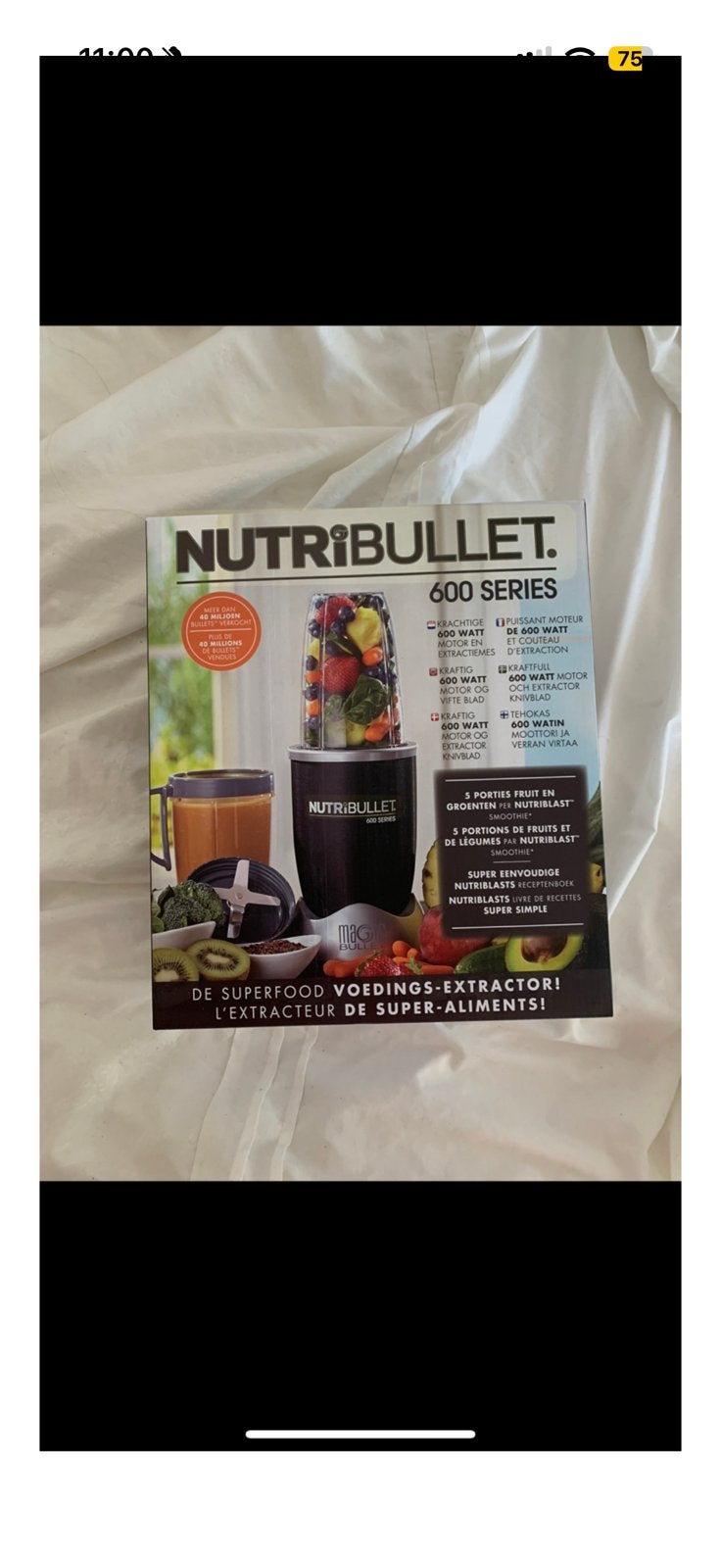 Nutribullet 600 series, Witgoed en Apparatuur, Ophalen of Verzenden, Gebruikt, Blender