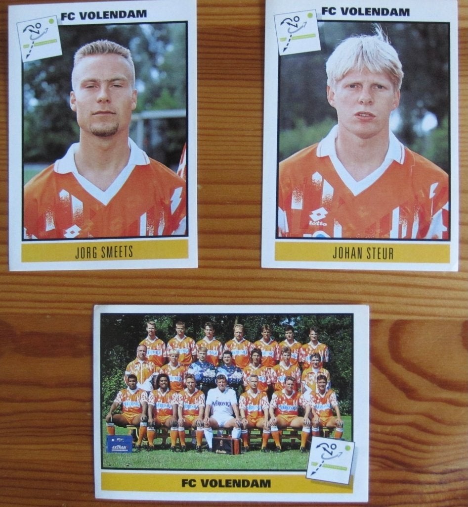drie Panini voetbal plaatjes van FC Volendam - 1994, Ophalen of Verzenden, Zo goed als nieuw, Overige binnenlandse clubs, Poster, Plaatje of Sticker