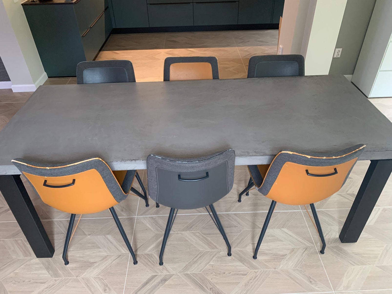 Eetafel Toro - Xooon (220x90cm, betonlook), Ophalen, Gebruikt, 200 cm of meer, 50 tot 100 cm