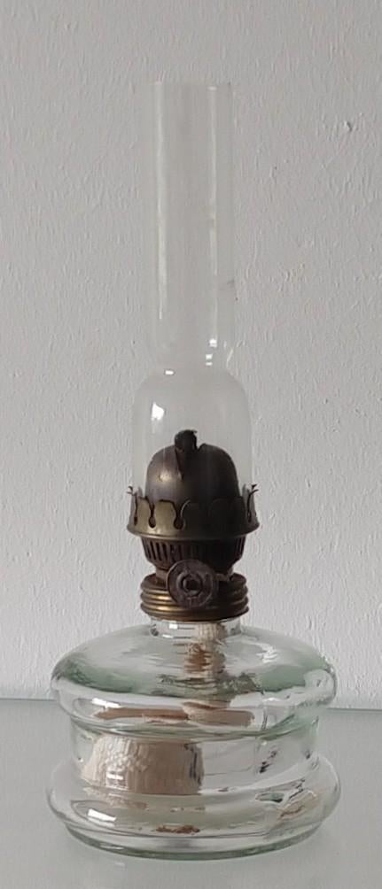 mooie mid century olielamp , antiek, volgnr 25, Ophalen of Verzenden