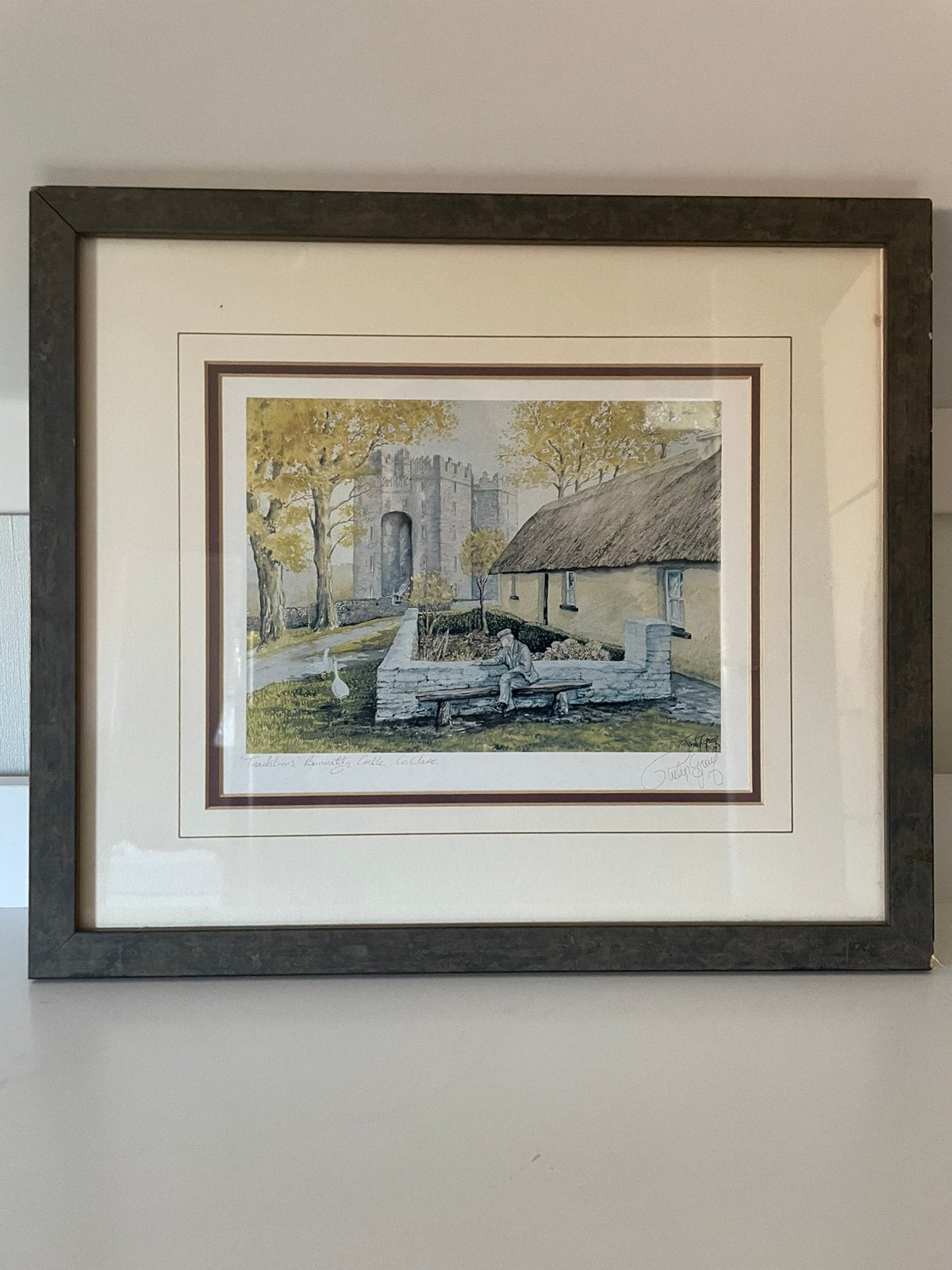 Bunratty Castle | Signed Offset-litho | Philip Gray | 1992, Antiek en Kunst, Gesigneerd, Landschappen, Offsetdruk, Ophalen of Verzenden