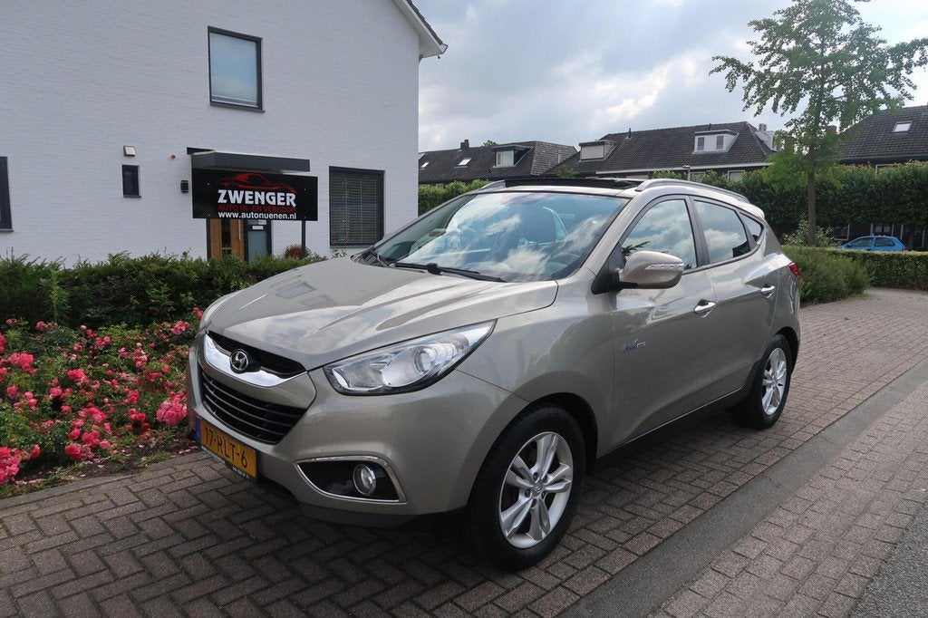 Hyundai ix35 1.6i GDI PANORAMADAK|TREKHAAK|NAVIGATIE|CRUISEC, Auto's, Hyundai, Voorwielaandrijving, 135 pk, 4 cilinders, Leder en Stof