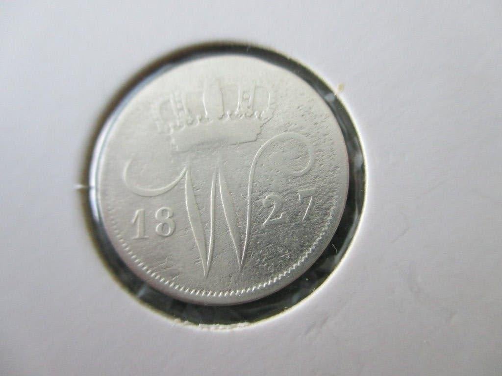 Dubbeltje 1827 B, Zilver, Ophalen of Verzenden, 10 cent, Koning Willem I