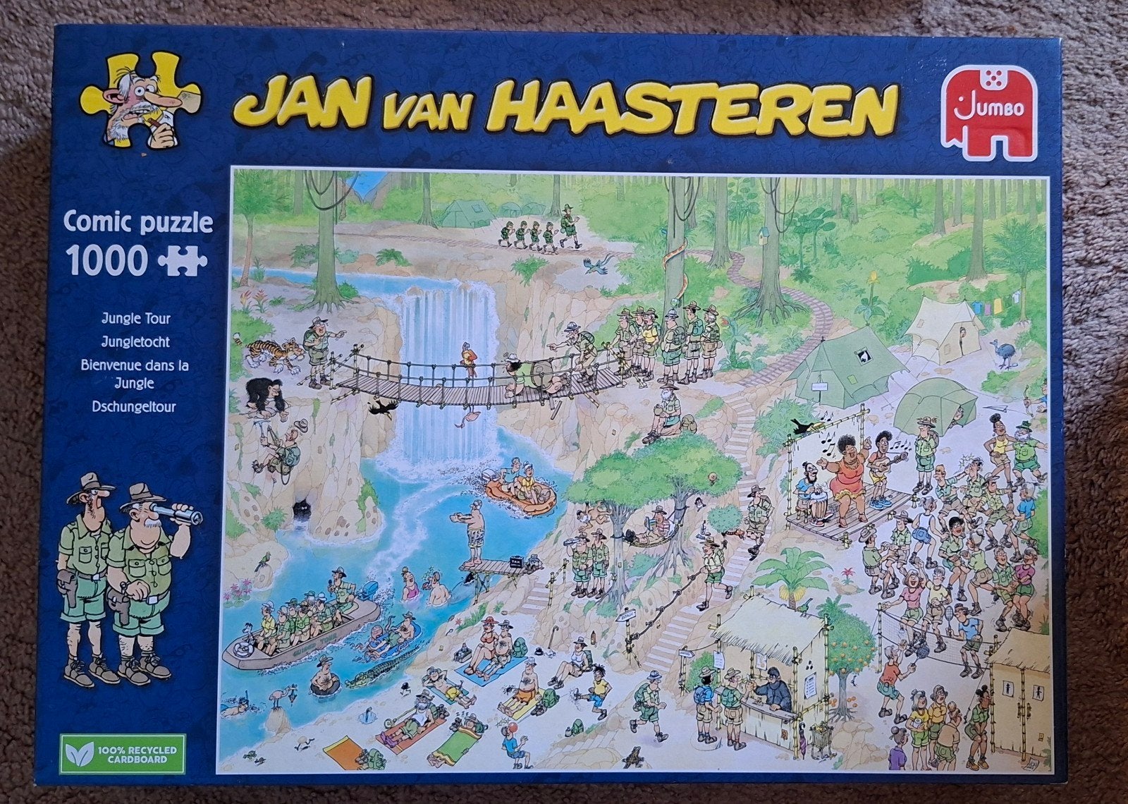 Jan van Haasteren. Jungle Tour. Comic puzzel  1000, Ophalen of Verzenden, 500 t/m 1500 stukjes, Zo goed als nieuw