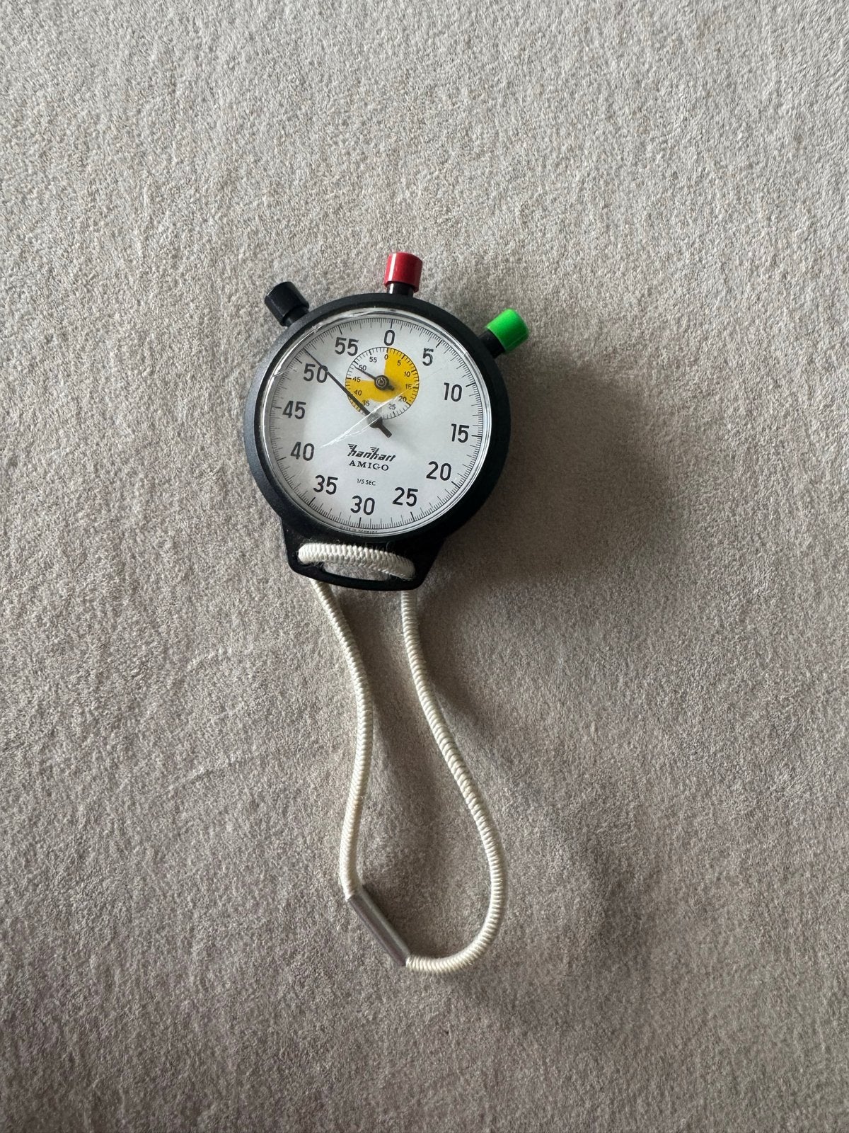 Hanhart Amigo Mechanische Stopwatch - Made in Germany, Overige merken, Overige materialen, Zakhorloge, Met ketting