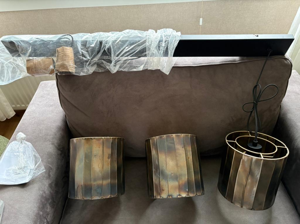 Hanglamp metaal industrieel zwart nieuw, Ophalen, Nieuw, Metaal, Minder dan 50 cm